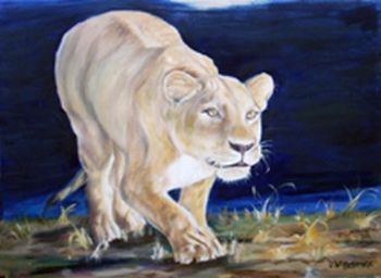 "Lion on the Prowl"