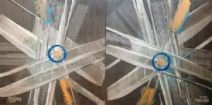 "Brown Ebullience Diptych"
