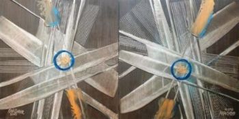 "Brown Ebullience Diptych"