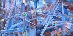 "Denim Diptych"