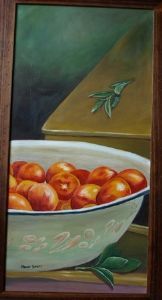 "Bowl with nectarines"