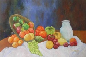 "Still Life with Fruit & Vase"