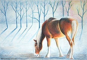 "Pony in a Winter Landscape"