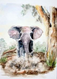 "Charging Elephant"