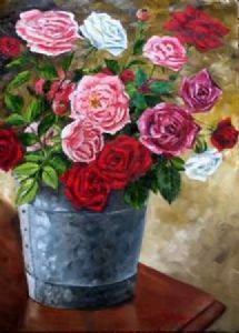 "Roses in Bucket"