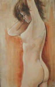 "Nude Ruffling Hair"