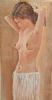 "Petticoated Nude Doing Hair"