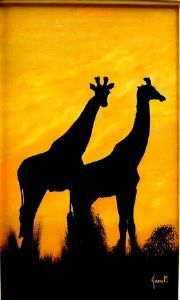 "Giraffe at Sunset"