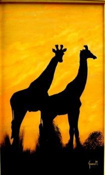 "Giraffe at Sunset"