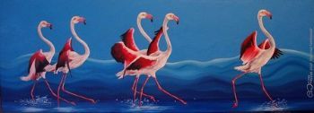 "Dancing Flamingos"