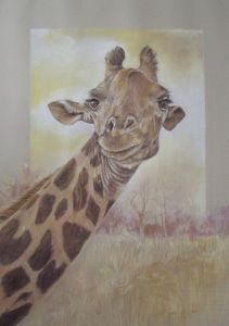 "Portrait of a giraffe"