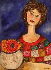 "Portrait With Vase and Flowers"