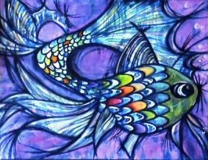 "purple fish"