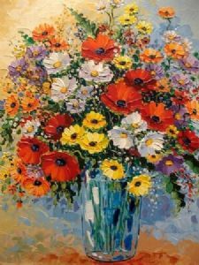 "Daisies in Vase"