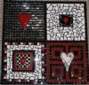"Heart Black & Red Wall Hanging"