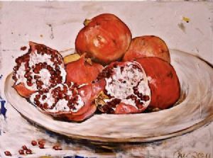 "A Plate of Pomegranates"