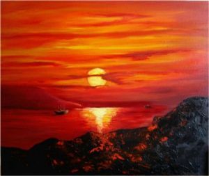 "Santorini Sundown"