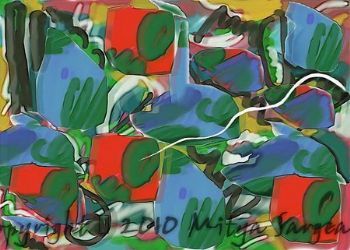 "Abstract With White Line"