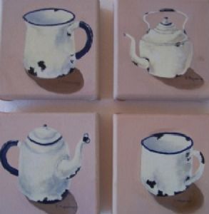 "Enamel jugs from Grandma"