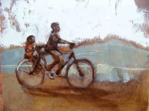 "Two on a bicycle"