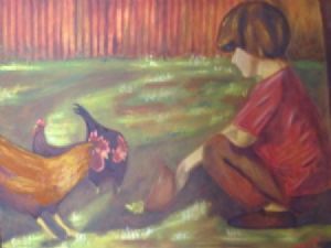 "Feeding the Chickens"