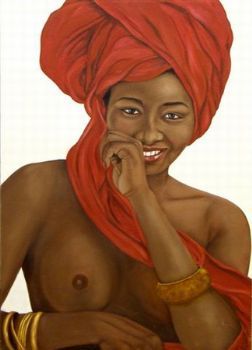 "Nude with Red Turban"