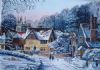 "Winter Village at Twilight"