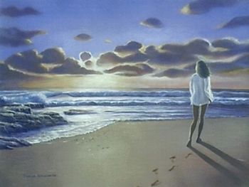 "Girl on Sunrise Beach"