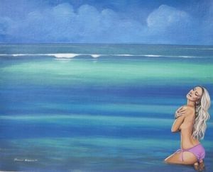 "Girl in Blue Waters"