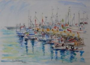 "Moored Boats in Kalk Bay"