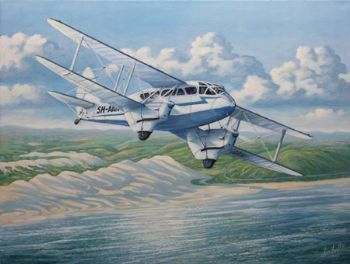 "DeHavilland Dragon Rapide - Bank and Climb"