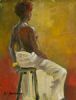 "Nude 2 Seated on Stool"