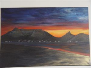 "table mountain sunset"