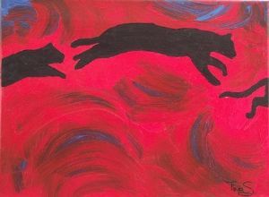 "The Cat Jumps: Red"