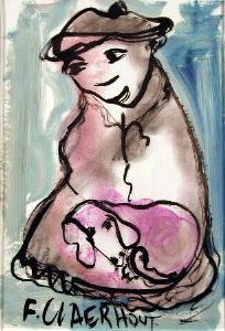 "Boy with dog"