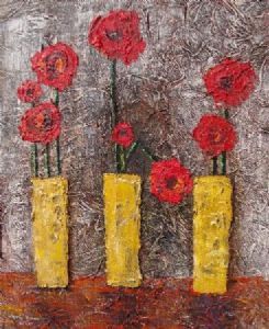 "Modern Red Flowers"
