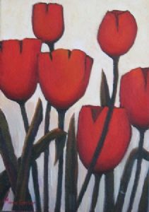 "Red Tulips A"