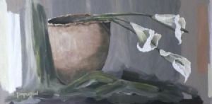 "Arum Lillies In Lava Pot"