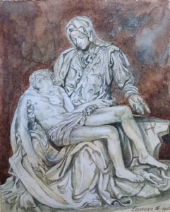 "Miniature Pieta by Michelangelo"