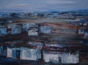 "Township in blue and brown"