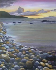 "pebbles on the beach"
