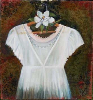 "White Dress with Flower"