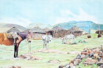 "Lesotho Village"