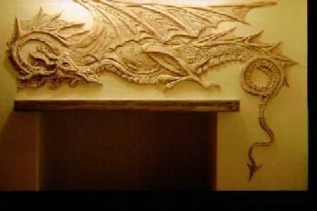 "Dragon Over Fireplace"