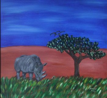 "A Rhino at Peace"