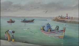 "Busy Fishermen"