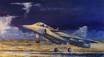 "Saab Gripen C at Take-off"