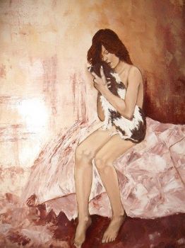 "Woman and Her Dog "