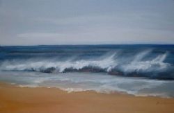 Sea Spray on a Red Beach