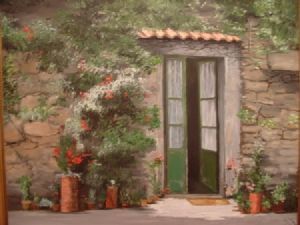 "Farmhouse entrance, La Provence"